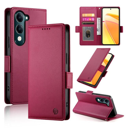 Side Buckle Magnetic Frosted Leather Phone Case, For vivo Y29 4G, For vivo V50