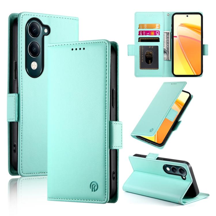 Side Buckle Magnetic Frosted Leather Phone Case, For vivo Y29 4G, For vivo V50