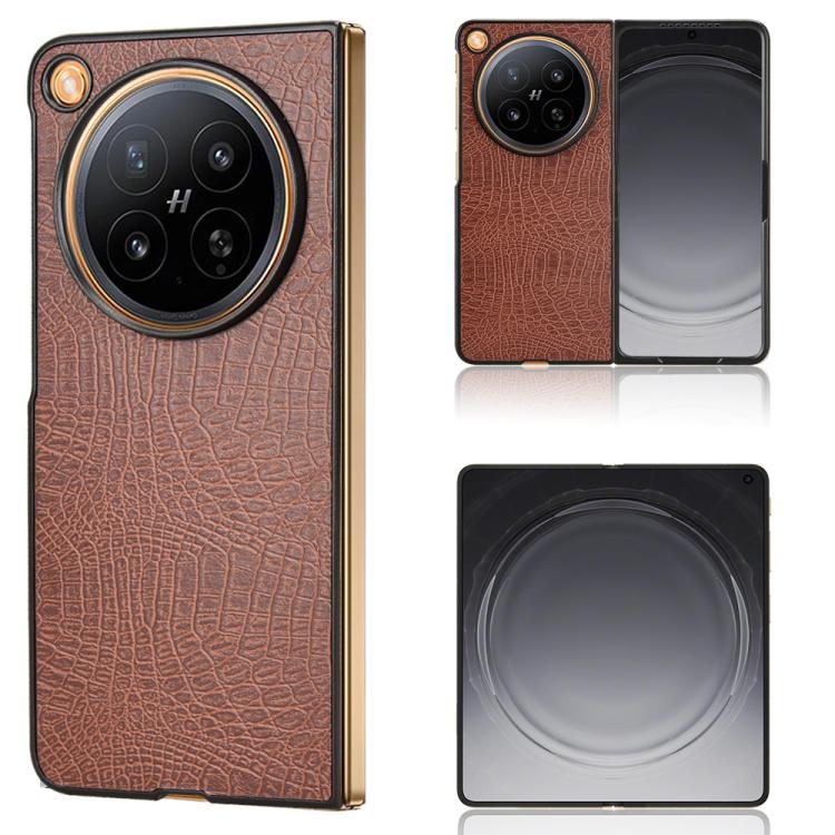 Crocodile Texture Back Cover Phone Case, For OPPO Find N6 5G, For OPPO Find N5