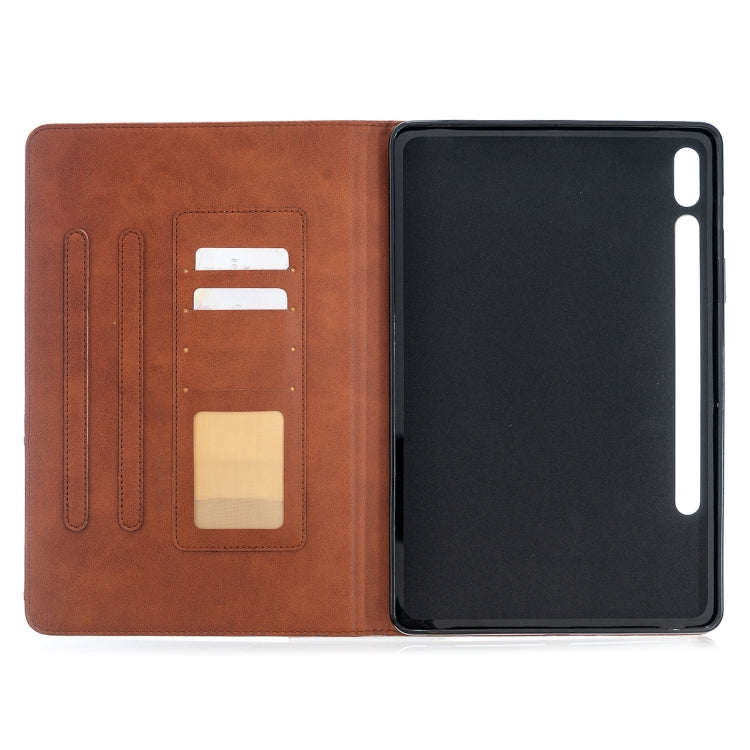 Magnetic flip leather case with card slots, brown interior and front cover