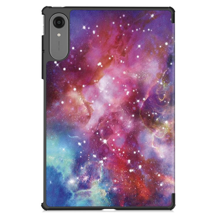 Custer Painted 3-Fold Holder Leather Smart Tablet Case, For Lenovo Idea Tab Pro Gen 2 13, For Lenovo Yoga Tab 11.1 2025, For Lenovo Tab One TB-305FU / Tab K9, For Lenovo Idea Tab Pro