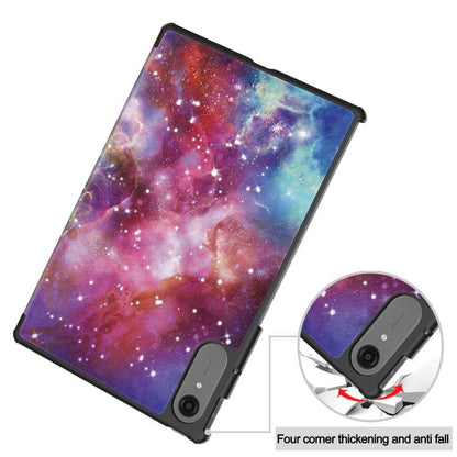 Custer Painted 3-Fold Holder Leather Smart Tablet Case, For Lenovo Idea Tab Pro Gen 2 13, For Lenovo Yoga Tab 11.1 2025, For Lenovo Tab One TB-305FU / Tab K9, For Lenovo Idea Tab Pro