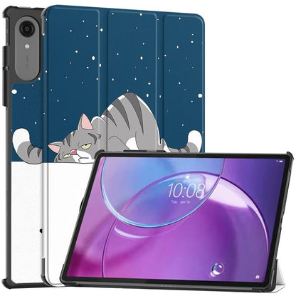 Custer Painted 3-Fold Holder Leather Smart Tablet Case, For Lenovo Idea Tab Pro Gen 2 13, For Lenovo Yoga Tab 11.1 2025, For Lenovo Tab One TB-305FU / Tab K9, For Lenovo Idea Tab Pro