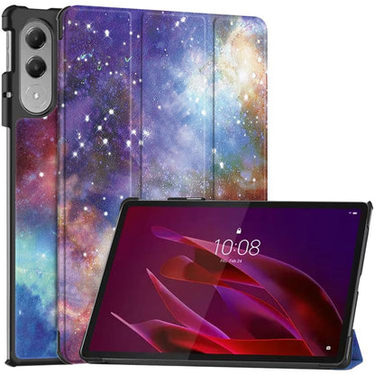 Custer Painted 3-Fold Holder Leather Smart Tablet Case, For Lenovo Idea Tab Pro Gen 2 13, For Lenovo Yoga Tab 11.1 2025, For Lenovo Tab One TB-305FU / Tab K9, For Lenovo Idea Tab Pro
