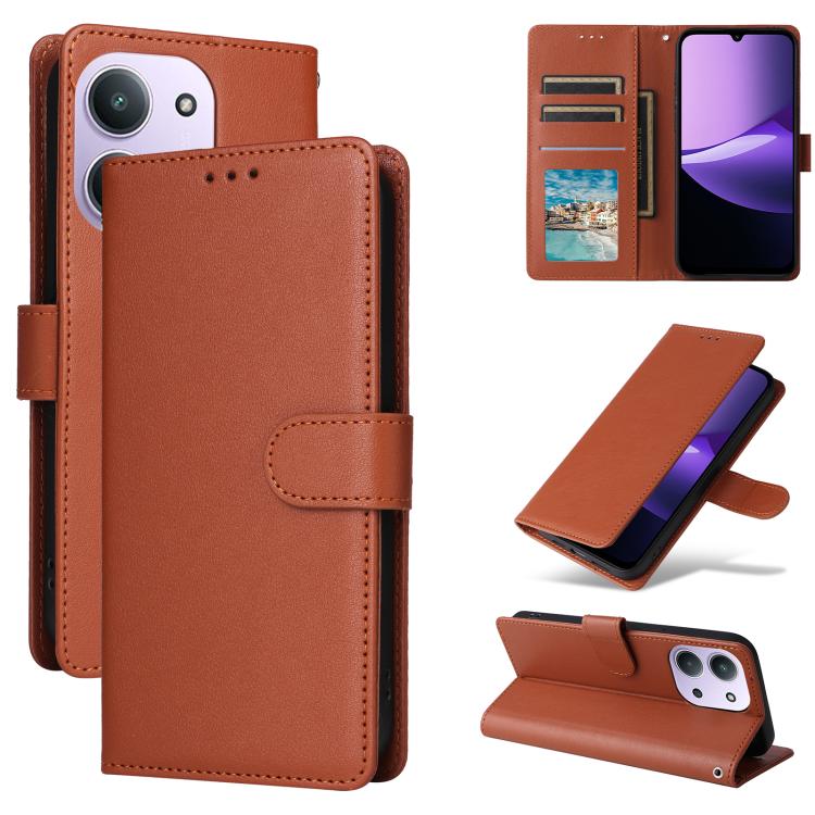 3-Card Slots Multifunctional Leather Phone Case, For Redmi 15a 5G, For Redmi Note 15 Pro+ 5G Global 163.3mm, For Redmi Note 15 4G / 5G Global 164mm, For Redmi Note 15 Pro 4G Global 163.2mm, For Redmi Note 15 Pro 5G Global 163.6mm                       ...
