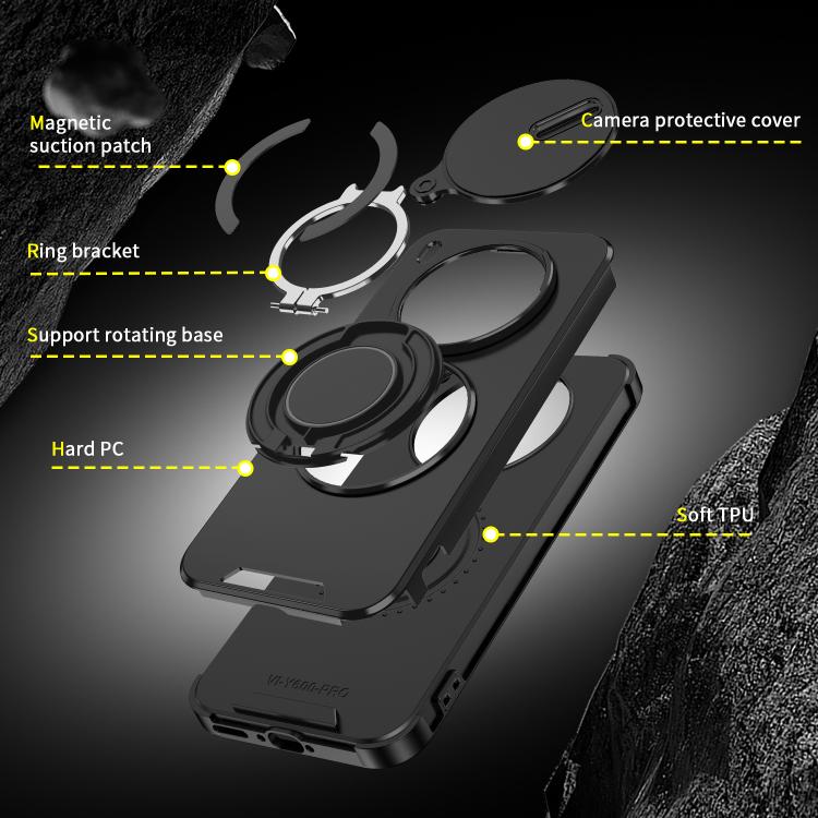 Sliding Camshield Ring Holder Phone Case, For vivo Y600 Pro 5G, For vivo Y500 5G, For vivo V50, For vivo S19 Pro / V40 / V40 Pro, For vivo V40 Lite 5G