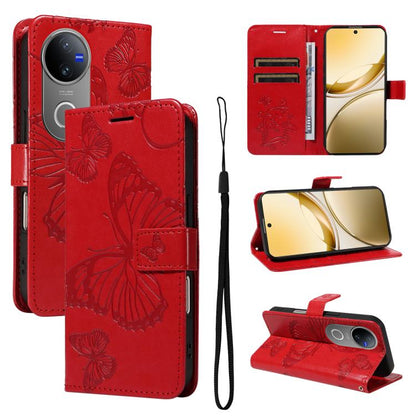 3D Butterfly Embossed Pattern Flip Leather Phone Case, For vivo X500, For vivo iQOO Neo11 Ultra 5G, For vivo iQOO Z11s/V80 Lite 5G, For vivo X500 Pro 5G, For vivo X500 Pro Max 5G, For vivo X300 Pro, For vivo X300, For vivo Y39 5G Global                ...