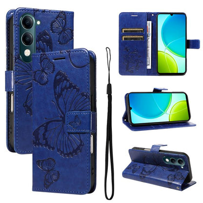 3D Butterfly Embossed Pattern Flip Leather Phone Case, For vivo X500, For vivo iQOO Neo11 Ultra 5G, For vivo iQOO Z11s/V80 Lite 5G, For vivo X500 Pro 5G, For vivo X500 Pro Max 5G, For vivo X300 Pro, For vivo X300, For vivo Y39 5G Global                ...