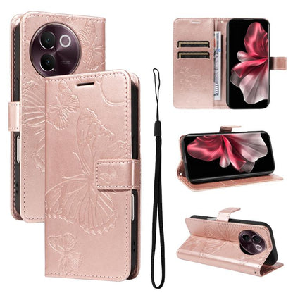 3D Butterfly Embossed Pattern Flip Leather Phone Case, For vivo X500, For vivo iQOO Neo11 Ultra 5G, For vivo iQOO Z11s/V80 Lite 5G, For vivo X500 Pro 5G, For vivo X500 Pro Max 5G, For vivo X300 Pro, For vivo X300, For vivo Y39 5G Global                ...
