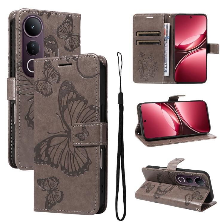 3D Butterfly Embossed Pattern Flip Leather Phone Case, For vivo X500, For vivo iQOO Neo11 Ultra 5G, For vivo iQOO Z11s/V80 Lite 5G, For vivo X500 Pro 5G, For vivo X500 Pro Max 5G, For vivo X300 Pro, For vivo X300, For vivo Y39 5G Global                ...