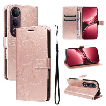3D Butterfly Embossed Pattern Flip Leather Phone Case, For vivo X500, For vivo iQOO Neo11 Ultra 5G, For vivo iQOO Z11s/V80 Lite 5G, For vivo X500 Pro 5G, For vivo X500 Pro Max 5G, For vivo X300 Pro, For vivo X300, For vivo Y39 5G Global                ...