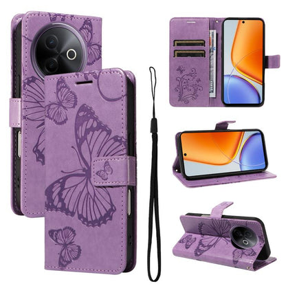 3D Butterfly Embossed Pattern Flip Leather Phone Case, For vivo X500, For vivo iQOO Neo11 Ultra 5G, For vivo iQOO Z11s/V80 Lite 5G, For vivo X500 Pro 5G, For vivo X500 Pro Max 5G, For vivo X300 Pro, For vivo X300, For vivo Y39 5G Global                ...
