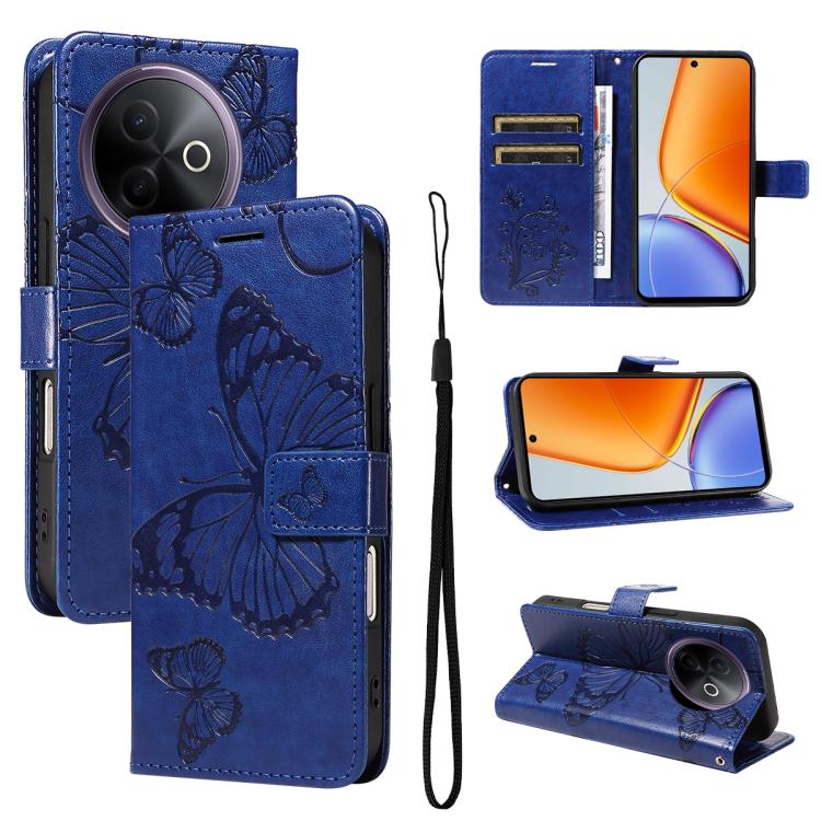 3D Butterfly Embossed Pattern Flip Leather Phone Case, For vivo X500, For vivo iQOO Neo11 Ultra 5G, For vivo iQOO Z11s/V80 Lite 5G, For vivo X500 Pro 5G, For vivo X500 Pro Max 5G, For vivo X300 Pro, For vivo X300, For vivo Y39 5G Global                ...