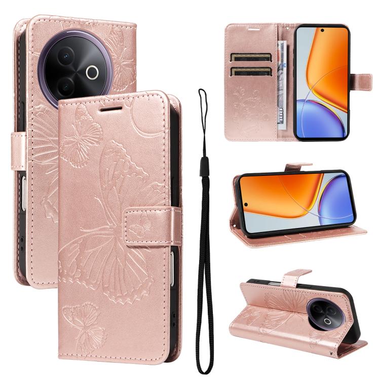3D Butterfly Embossed Pattern Flip Leather Phone Case, For vivo X500, For vivo iQOO Neo11 Ultra 5G, For vivo iQOO Z11s/V80 Lite 5G, For vivo X500 Pro 5G, For vivo X500 Pro Max 5G, For vivo X300 Pro, For vivo X300, For vivo Y39 5G Global                ...