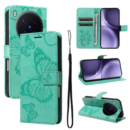 3D Butterfly Embossed Pattern Flip Leather Phone Case, For vivo X500, For vivo iQOO Neo11 Ultra 5G, For vivo iQOO Z11s/V80 Lite 5G, For vivo X500 Pro 5G, For vivo X500 Pro Max 5G, For vivo X300 Pro, For vivo X300, For vivo Y39 5G Global                ...