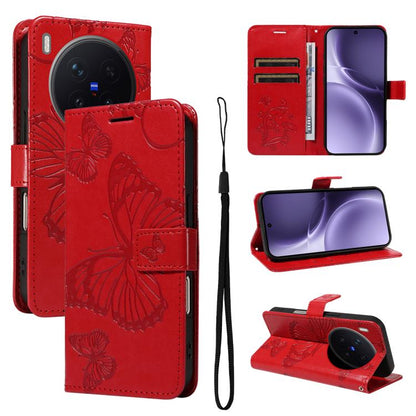 3D Butterfly Embossed Pattern Flip Leather Phone Case, For vivo X500, For vivo iQOO Neo11 Ultra 5G, For vivo iQOO Z11s/V80 Lite 5G, For vivo X500 Pro 5G, For vivo X500 Pro Max 5G, For vivo X300 Pro, For vivo X300, For vivo Y39 5G Global                ...