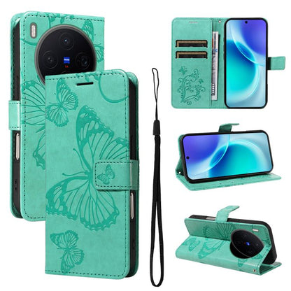 3D Butterfly Embossed Pattern Flip Leather Phone Case, For vivo X500, For vivo iQOO Neo11 Ultra 5G, For vivo iQOO Z11s/V80 Lite 5G, For vivo X500 Pro 5G, For vivo X500 Pro Max 5G, For vivo X300 Pro, For vivo X300, For vivo Y39 5G Global                ...