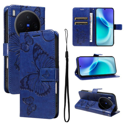 3D Butterfly Embossed Pattern Flip Leather Phone Case, For vivo X500, For vivo iQOO Neo11 Ultra 5G, For vivo iQOO Z11s/V80 Lite 5G, For vivo X500 Pro 5G, For vivo X500 Pro Max 5G, For vivo X300 Pro, For vivo X300, For vivo Y39 5G Global                ...