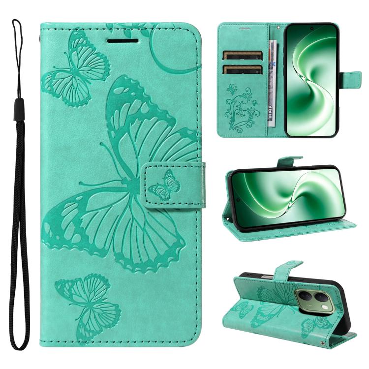 3D Butterfly Embossed Pattern Flip Leather Phone Case, For vivo X500, For vivo iQOO Neo11 Ultra 5G, For vivo iQOO Z11s/V80 Lite 5G, For vivo X500 Pro 5G, For vivo X500 Pro Max 5G, For vivo X300 Pro, For vivo X300, For vivo Y39 5G Global                ...