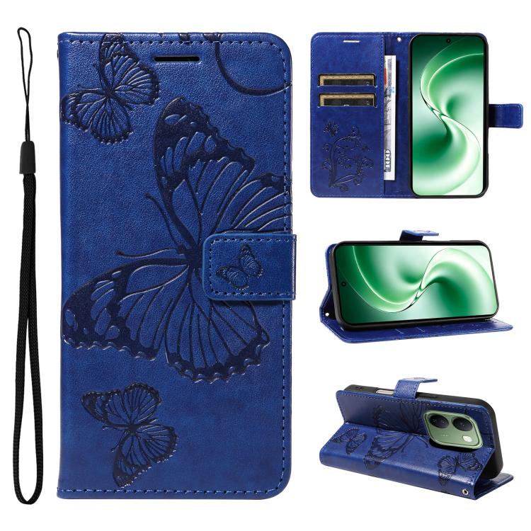 3D Butterfly Embossed Pattern Flip Leather Phone Case, For vivo X500, For vivo iQOO Neo11 Ultra 5G, For vivo iQOO Z11s/V80 Lite 5G, For vivo X500 Pro 5G, For vivo X500 Pro Max 5G, For vivo X300 Pro, For vivo X300, For vivo Y39 5G Global                ...