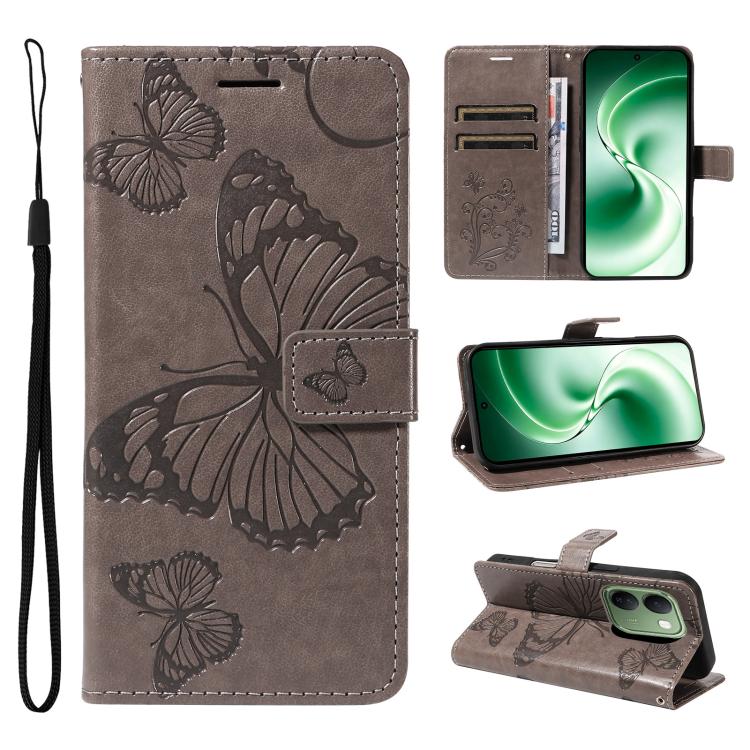 3D Butterfly Embossed Pattern Flip Leather Phone Case, For vivo X500, For vivo iQOO Neo11 Ultra 5G, For vivo iQOO Z11s/V80 Lite 5G, For vivo X500 Pro 5G, For vivo X500 Pro Max 5G, For vivo X300 Pro, For vivo X300, For vivo Y39 5G Global                ...