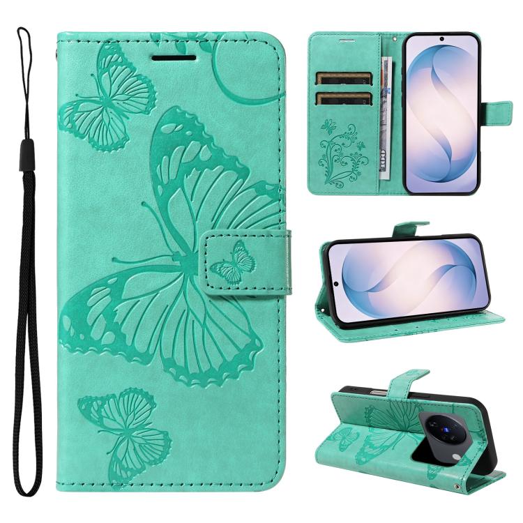 3D Butterfly Embossed Pattern Flip Leather Phone Case, For vivo X500, For vivo iQOO Neo11 Ultra 5G, For vivo iQOO Z11s/V80 Lite 5G, For vivo X500 Pro 5G, For vivo X500 Pro Max 5G, For vivo X300 Pro, For vivo X300, For vivo Y39 5G Global                ...