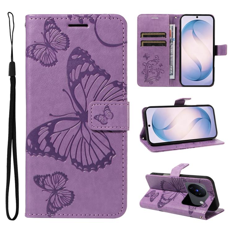 3D Butterfly Embossed Pattern Flip Leather Phone Case, For vivo X500, For vivo iQOO Neo11 Ultra 5G, For vivo iQOO Z11s/V80 Lite 5G, For vivo X500 Pro 5G, For vivo X500 Pro Max 5G, For vivo X300 Pro, For vivo X300, For vivo Y39 5G Global                ...