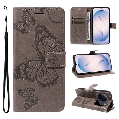 3D Butterfly Embossed Pattern Flip Leather Phone Case, For vivo X500, For vivo iQOO Neo11 Ultra 5G, For vivo iQOO Z11s/V80 Lite 5G, For vivo X500 Pro 5G, For vivo X500 Pro Max 5G, For vivo X300 Pro, For vivo X300, For vivo Y39 5G Global                ...