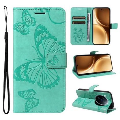 3D Butterfly Embossed Pattern Flip Leather Phone Case, For vivo X500, For vivo iQOO Neo11 Ultra 5G, For vivo iQOO Z11s/V80 Lite 5G, For vivo X500 Pro 5G, For vivo X500 Pro Max 5G, For vivo X300 Pro, For vivo X300, For vivo Y39 5G Global                ...