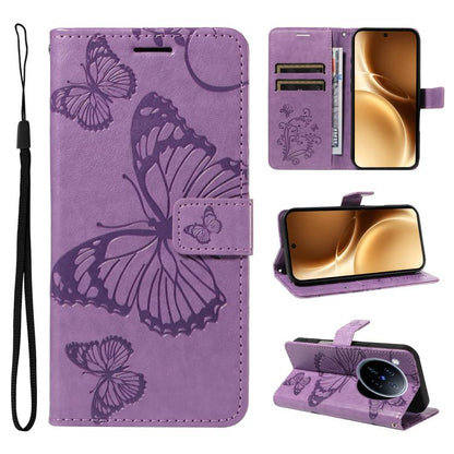 3D Butterfly Embossed Pattern Flip Leather Phone Case, For vivo X500, For vivo iQOO Neo11 Ultra 5G, For vivo iQOO Z11s/V80 Lite 5G, For vivo X500 Pro 5G, For vivo X500 Pro Max 5G, For vivo X300 Pro, For vivo X300, For vivo Y39 5G Global                ...