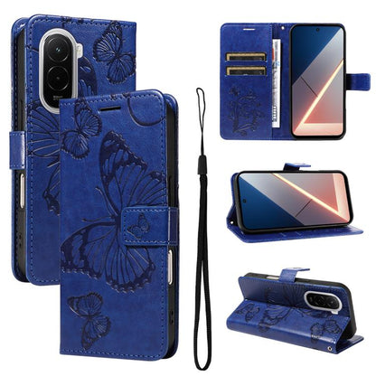 3D Butterfly Embossed Pattern Flip Leather Phone Case, For Redmi Note 17 5G/4G Global 169.7mm, For Redmi Note 17 Pro+ 5G Global 163.4mm, For Xiaomi Poco C95 Pro, For Redmi 17 5G / 4G Global 170mm, For Xiaomi Poco M7 4G 169mm                            ...