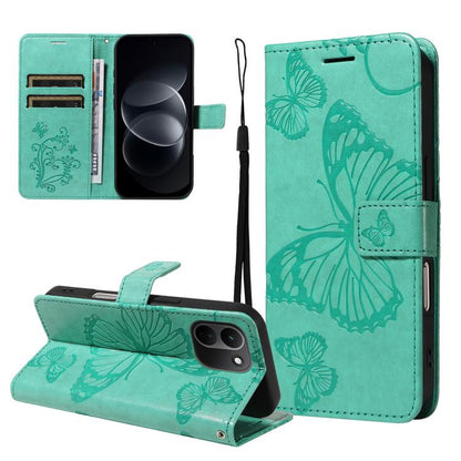 3D Butterfly Embossed Pattern Flip Leather Phone Case, For Redmi Note 17 5G/4G Global 169.7mm, For Redmi Note 17 Pro+ 5G Global 163.4mm, For Xiaomi Poco C95 Pro, For Redmi 17 5G / 4G Global 170mm, For Xiaomi Poco M7 4G 169mm                            ...