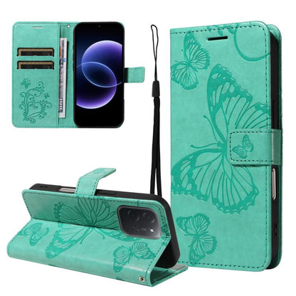 3D Butterfly Embossed Pattern Flip Leather Phone Case, For Redmi Note 17 5G/4G Global 169.7mm, For Redmi Note 17 Pro+ 5G Global 163.4mm, For Xiaomi Poco C95 Pro, For Redmi 17 5G / 4G Global 170mm, For Xiaomi Poco M7 4G 169mm                            ...