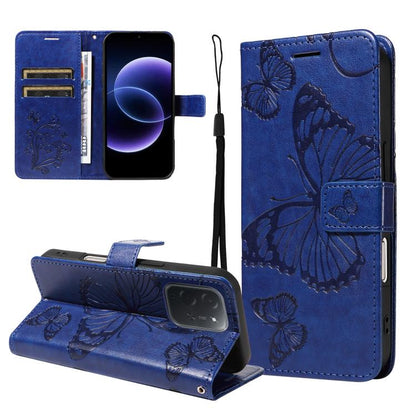 3D Butterfly Embossed Pattern Flip Leather Phone Case, For Redmi Note 17 5G/4G Global 169.7mm, For Redmi Note 17 Pro+ 5G Global 163.4mm, For Xiaomi Poco C95 Pro, For Redmi 17 5G / 4G Global 170mm, For Xiaomi Poco M7 4G 169mm                            ...