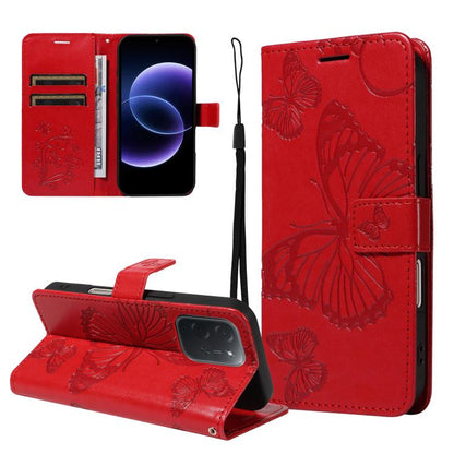 3D Butterfly Embossed Pattern Flip Leather Phone Case, For Redmi Note 17 5G/4G Global 169.7mm, For Redmi Note 17 Pro+ 5G Global 163.4mm, For Xiaomi Poco C95 Pro, For Redmi 17 5G / 4G Global 170mm, For Xiaomi Poco M7 4G 169mm                            ...