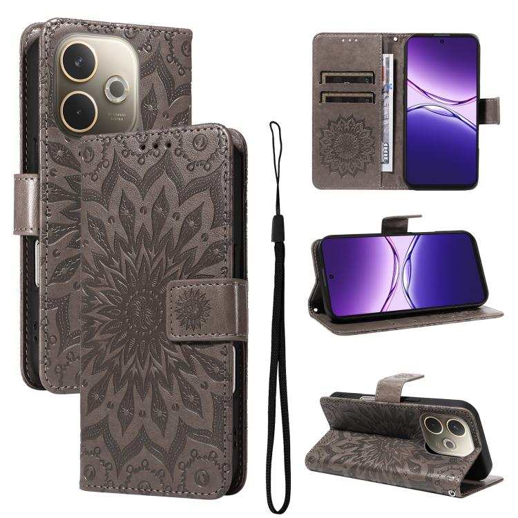 Embossed Sunflower Pattern Flip Leather Phone Case, For OPPO Find X9 Ultra 5G, For OPPO A6X 5G / A6 5G, For OPPO Reno15 Pro 5G Global, For OPPO Reno15 5G Global, For OPPO Find X9, For OPPO A6 Pro 4G / 5G Global, For OPPO Find X9 Pro                    ...