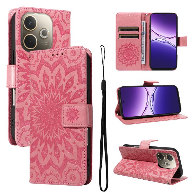 Embossed Sunflower Pattern Flip Leather Phone Case, For OPPO Find X9 Ultra 5G, For OPPO A6X 5G / A6 5G, For OPPO Reno15 Pro 5G Global, For OPPO Reno15 5G Global, For OPPO Find X9, For OPPO A6 Pro 4G / 5G Global, For OPPO Find X9 Pro                    ...