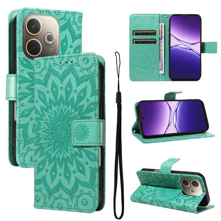 Embossed Sunflower Pattern Flip Leather Phone Case, For OPPO Find X9 Ultra 5G, For OPPO A6X 5G / A6 5G, For OPPO Reno15 Pro 5G Global, For OPPO Reno15 5G Global, For OPPO Find X9, For OPPO A6 Pro 4G / 5G Global, For OPPO Find X9 Pro                    ...