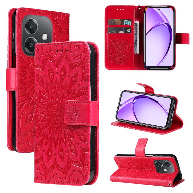 Embossed Sunflower Pattern Flip Leather Phone Case, For OPPO Find X9 Ultra 5G, For OPPO A6X 5G / A6 5G, For OPPO Reno15 Pro 5G Global, For OPPO Reno15 5G Global, For OPPO Find X9, For OPPO A6 Pro 4G / 5G Global, For OPPO Find X9 Pro                    ...