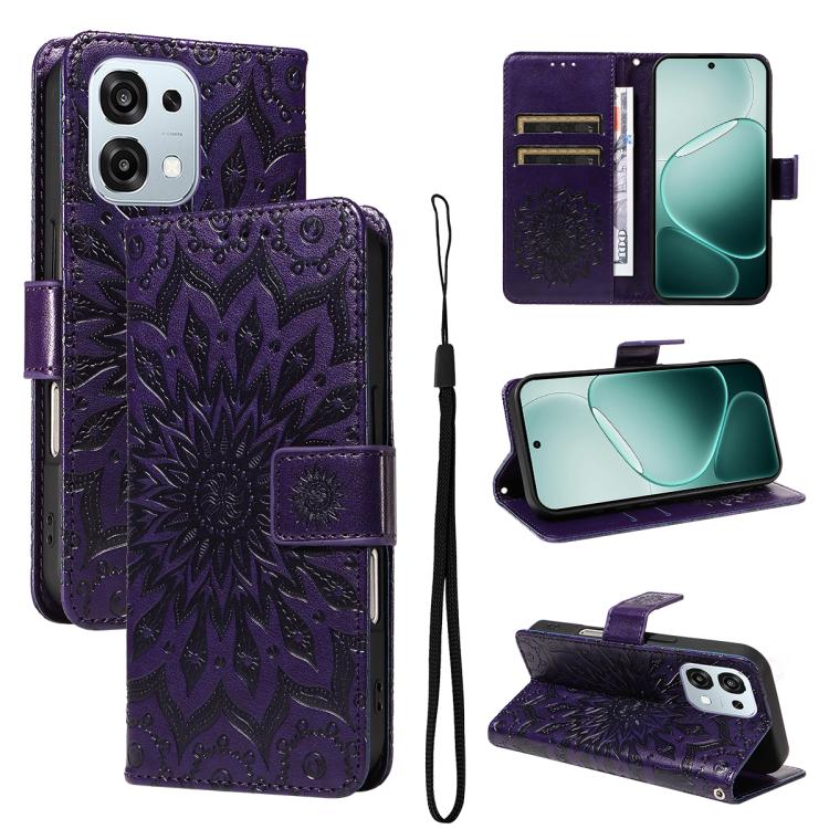 Embossed Sunflower Pattern Flip Leather Phone Case, For OPPO Find X9 Ultra 5G, For OPPO A6X 5G / A6 5G, For OPPO Reno15 Pro 5G Global, For OPPO Reno15 5G Global, For OPPO Find X9, For OPPO A6 Pro 4G / 5G Global, For OPPO Find X9 Pro                    ...