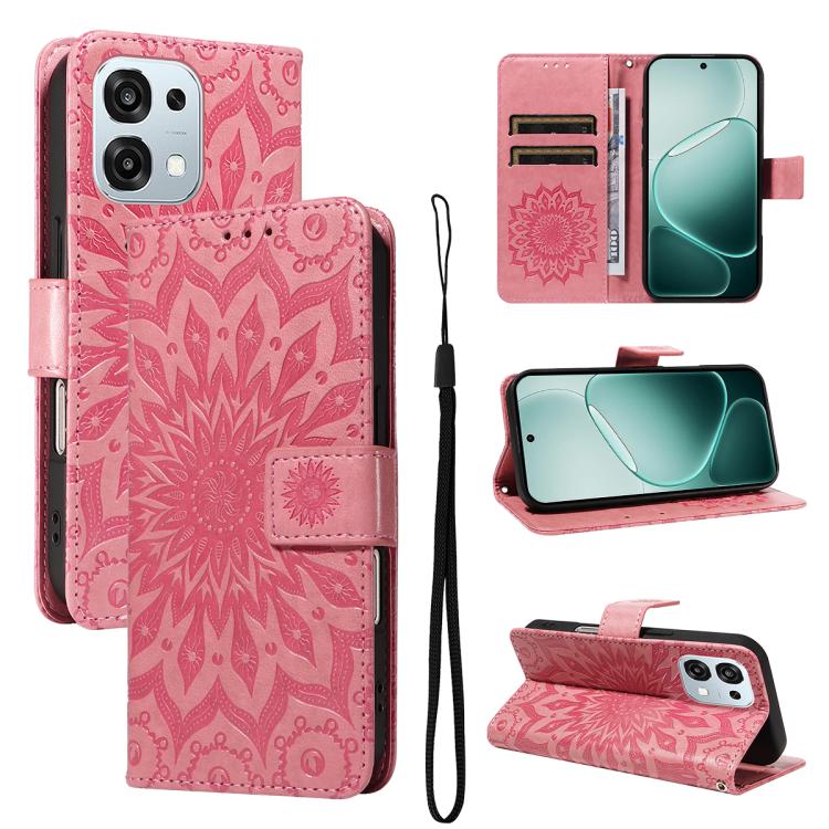 Embossed Sunflower Pattern Flip Leather Phone Case, For OPPO Find X9 Ultra 5G, For OPPO A6X 5G / A6 5G, For OPPO Reno15 Pro 5G Global, For OPPO Reno15 5G Global, For OPPO Find X9, For OPPO A6 Pro 4G / 5G Global, For OPPO Find X9 Pro                    ...