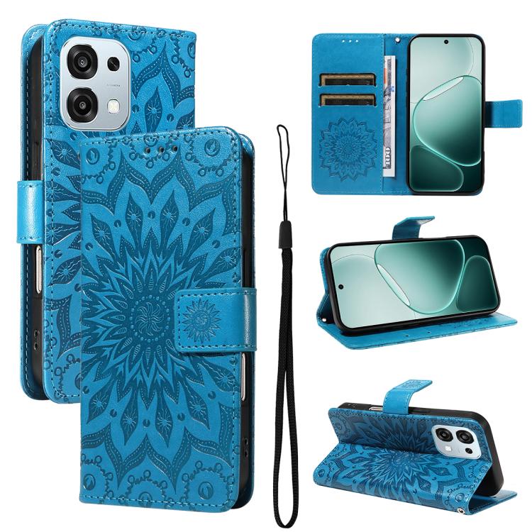 Embossed Sunflower Pattern Flip Leather Phone Case, For OPPO Find X9 Ultra 5G, For OPPO A6X 5G / A6 5G, For OPPO Reno15 Pro 5G Global, For OPPO Reno15 5G Global, For OPPO Find X9, For OPPO A6 Pro 4G / 5G Global, For OPPO Find X9 Pro                    ...