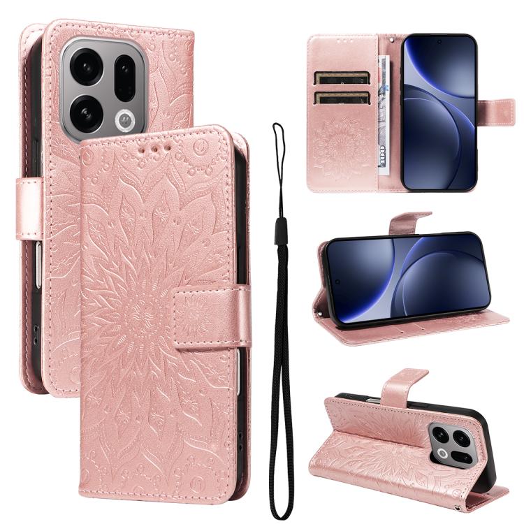 Embossed Sunflower Pattern Flip Leather Phone Case, For OPPO Find X9 Ultra 5G, For OPPO A6X 5G / A6 5G, For OPPO Reno15 Pro 5G Global, For OPPO Reno15 5G Global, For OPPO Find X9, For OPPO A6 Pro 4G / 5G Global, For OPPO Find X9 Pro                    ...