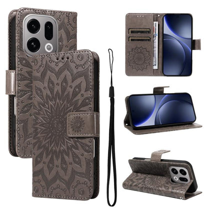 Embossed Sunflower Pattern Flip Leather Phone Case, For OPPO Find X9 Ultra 5G, For OPPO A6X 5G / A6 5G, For OPPO Reno15 Pro 5G Global, For OPPO Reno15 5G Global, For OPPO Find X9, For OPPO A6 Pro 4G / 5G Global, For OPPO Find X9 Pro                    ...