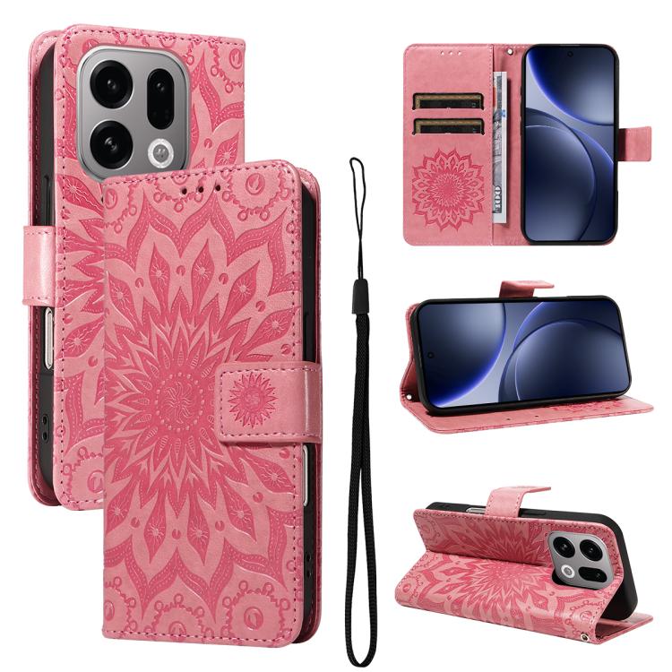Embossed Sunflower Pattern Flip Leather Phone Case, For OPPO Find X9 Ultra 5G, For OPPO A6X 5G / A6 5G, For OPPO Reno15 Pro 5G Global, For OPPO Reno15 5G Global, For OPPO Find X9, For OPPO A6 Pro 4G / 5G Global, For OPPO Find X9 Pro                    ...