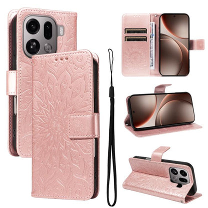 Embossed Sunflower Pattern Flip Leather Phone Case, For OPPO Find X9 Ultra 5G, For OPPO A6X 5G / A6 5G, For OPPO Reno15 Pro 5G Global, For OPPO Reno15 5G Global, For OPPO Find X9, For OPPO A6 Pro 4G / 5G Global, For OPPO Find X9 Pro                    ...