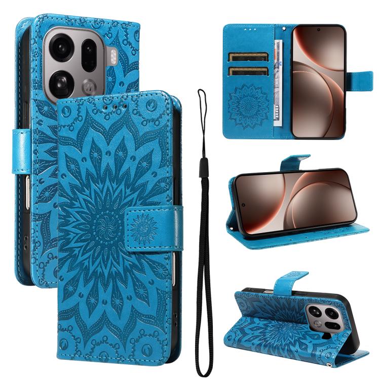 Embossed Sunflower Pattern Flip Leather Phone Case, For OPPO Find X9 Ultra 5G, For OPPO A6X 5G / A6 5G, For OPPO Reno15 Pro 5G Global, For OPPO Reno15 5G Global, For OPPO Find X9, For OPPO A6 Pro 4G / 5G Global, For OPPO Find X9 Pro                    ...