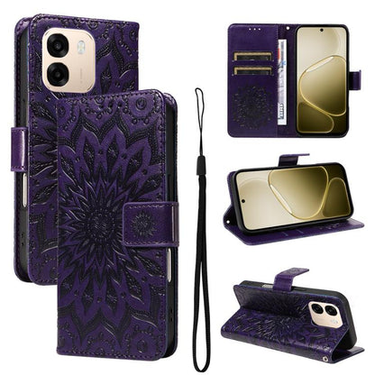 Embossed Sunflower Pattern Flip Leather Phone Case, For OPPO Find X9 Ultra 5G, For OPPO A6X 5G / A6 5G, For OPPO Reno15 Pro 5G Global, For OPPO Reno15 5G Global, For OPPO Find X9, For OPPO A6 Pro 4G / 5G Global, For OPPO Find X9 Pro                    ...