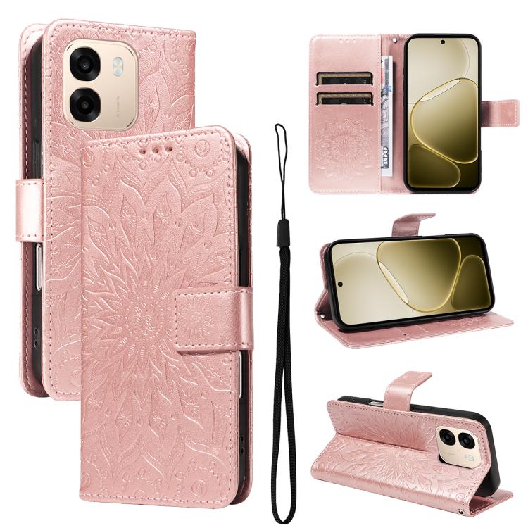 Embossed Sunflower Pattern Flip Leather Phone Case, For OPPO Find X9 Ultra 5G, For OPPO A6X 5G / A6 5G, For OPPO Reno15 Pro 5G Global, For OPPO Reno15 5G Global, For OPPO Find X9, For OPPO A6 Pro 4G / 5G Global, For OPPO Find X9 Pro                    ...