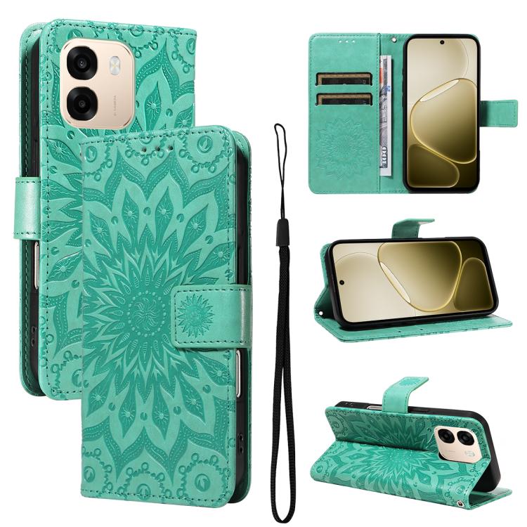 Embossed Sunflower Pattern Flip Leather Phone Case, For OPPO Find X9 Ultra 5G, For OPPO A6X 5G / A6 5G, For OPPO Reno15 Pro 5G Global, For OPPO Reno15 5G Global, For OPPO Find X9, For OPPO A6 Pro 4G / 5G Global, For OPPO Find X9 Pro                    ...